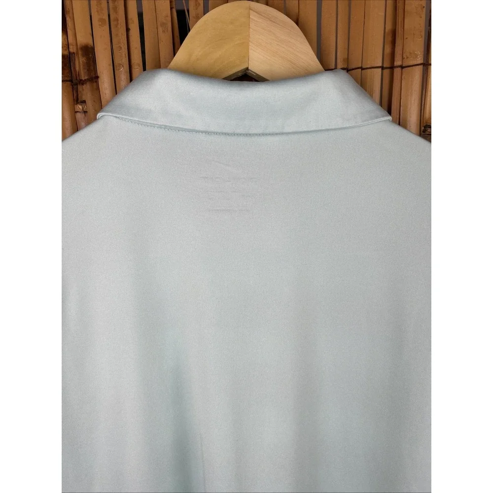 Nike‎ Dri Fit Short Sleeve Striped Golf Polo Shirt (Men's XL) Light Green Gray